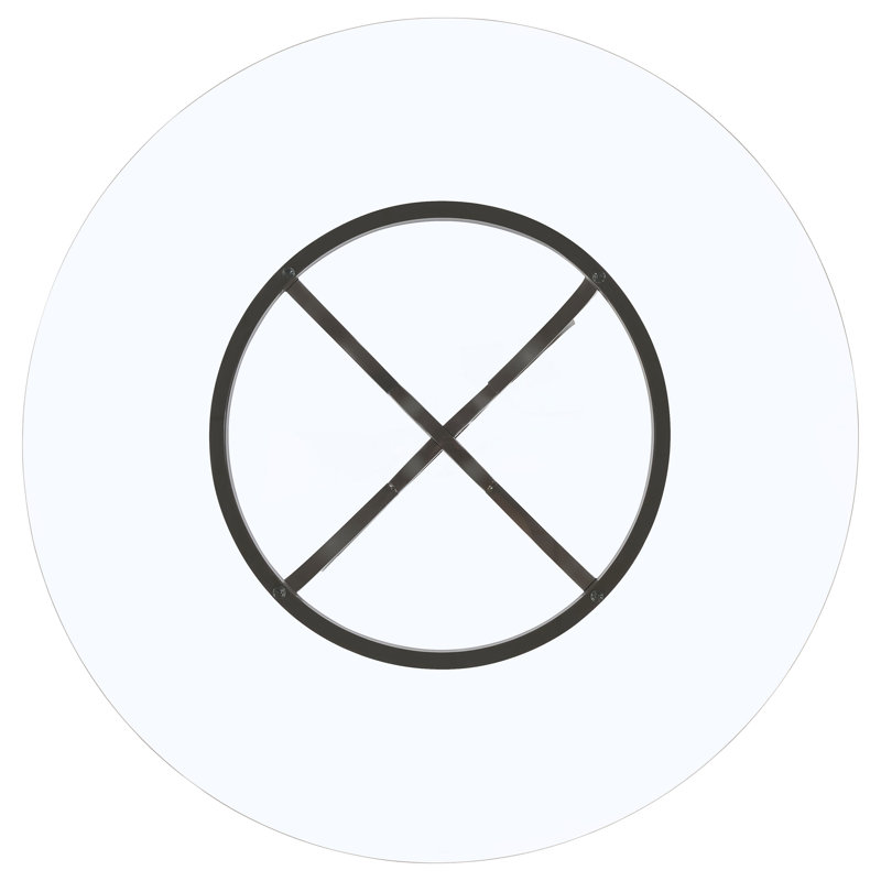 Mercury Row® Hayek Round Glass Dining Table Wayfair